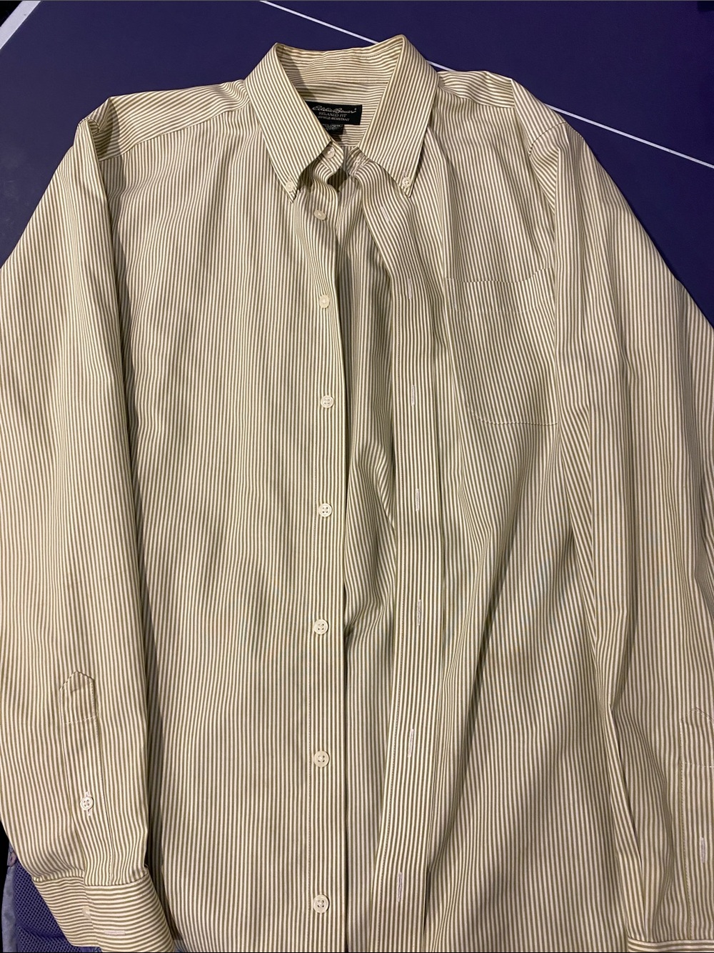 Brooks Brothers Men's Slim Fit Dress Shirt - Light Green Stripe